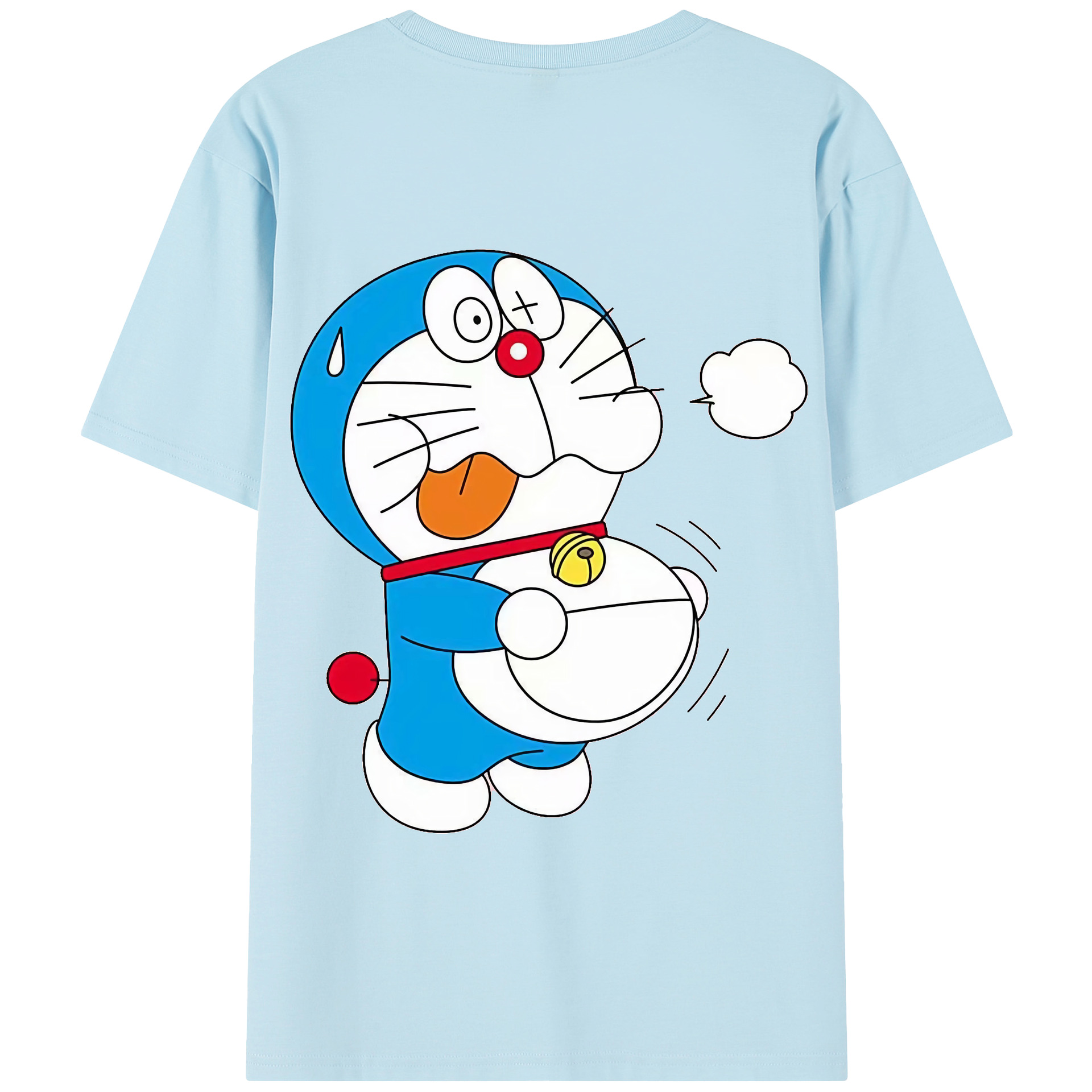 （画像用） ドラえもん Doraemon 綿100％半袖Tシャツ（背面プリント）